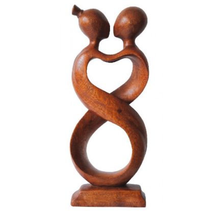Tantrische Skulptur Endless Love Holz braun 30cm