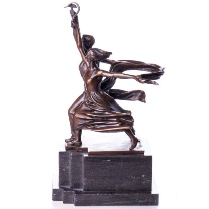 Bronze Figur Art Deco Arbeiter und Kolchosebäuerin 33cm2
