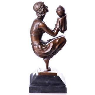Bronze Figur Art Deco "Oblivion" nach Duvernet 30cm