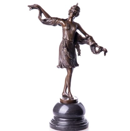Bronze Figur Art Deco Tänzerin 40cm