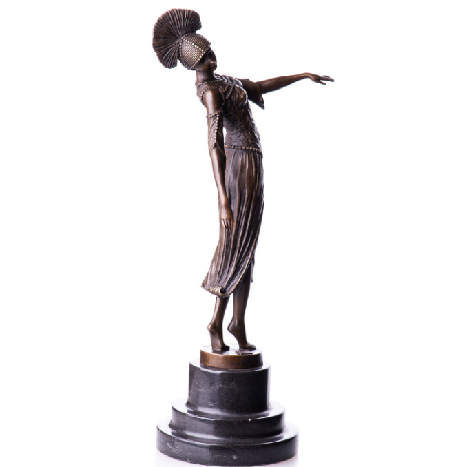 Bronze Figur Art Deco Tänzerin 40cm2 Bronze Figur Art Deco Tänzerin 40cm2