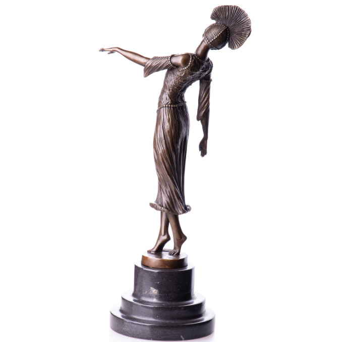 Bronze Figur Art Deco Tänzerin 40cm3 Bronze Figur "Art Deco Tänzerin" 40cm – Bild 3