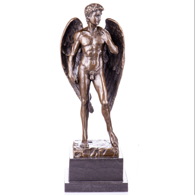 Bronze Figur Götter "David mit Flügeln" 40cm Bronze Figur Götter David mit Flügeln 40cm - Bronze Figur Götter "David mit Flügeln" 40cm