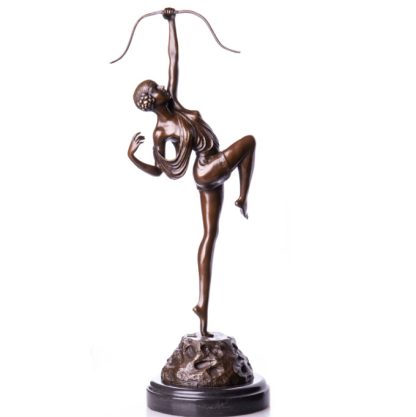 Bronze Figur Götter "Art Deco Diana mit Bogen" 52cm