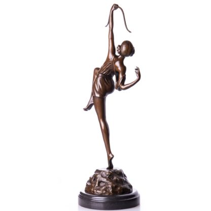 Bronze Figur Götter "Art Deco Diana mit Bogen" 52cm – Bild 3