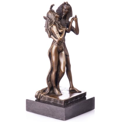 Bronze Figur Götter Pharao mit Frau 26cm2