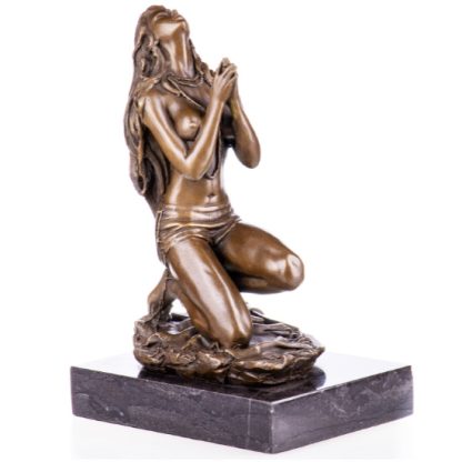 Bronze Figur Western "Indianerin" 25cm – Bild 3