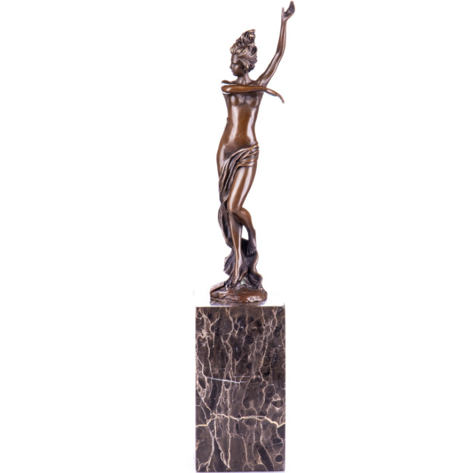 Bronze Figur Lady . linker Arm hochgestreckt 36cm Bronze Figur "Lady . linker Arm hochgestreckt" 36cm