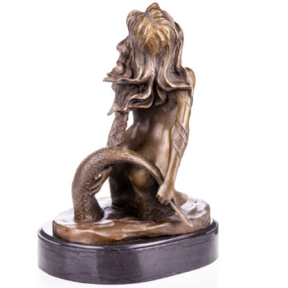 Bronze Figur Meerjungfrau 28cm2