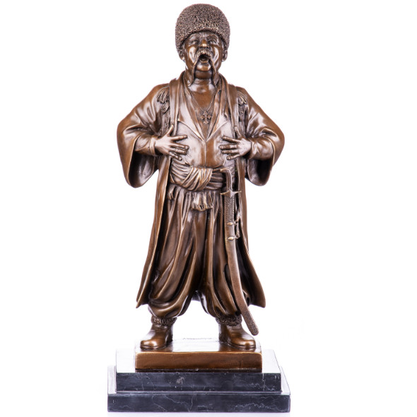 Bronze Figur Militär - Kosake Bohdan Chmelnyzkyj 46cm Bronze Figur Militär - Kosake Bohdan Chmelnyzkyj 46cm