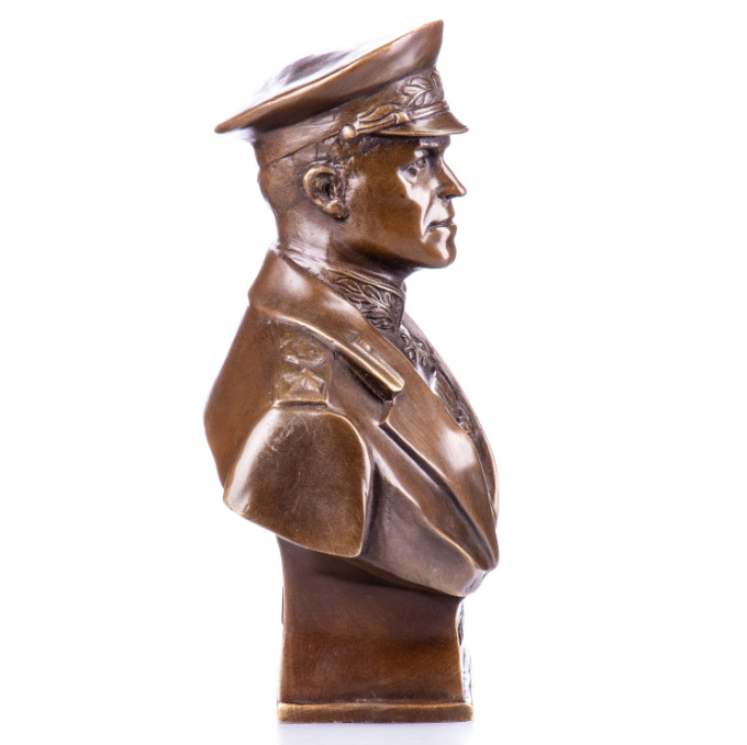 Bronze Figur Militär - Marschall Georgi Konstantinowitsch Schukow Büste 21cm2 Bronze Figur Militär - Marschall Georgi Konstantinowitsch Schukow Büste 21cm2