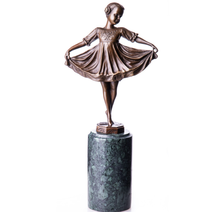 Bronze Figur Tänzerin Ballerina nach Ferdinand Preiss 32cm - Bronze Figur "Tänzerin Ballerina" nach Ferdinand Preiss 32cm