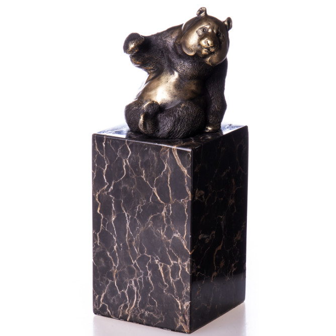 Bronze Figur Tier Bär - Panda 22cm Bronze Figur Tier Bär - Panda 22cm