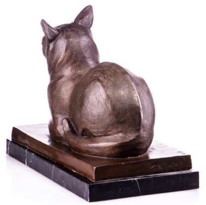 Bronze Figur Tier "Katze - liegend" 29x38cm – Bild 3