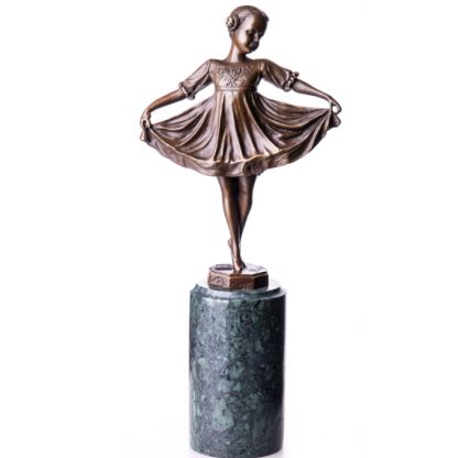 Bronze Figur "Tänzerin Ballerina" nach Ferdinand Preiss 32cm