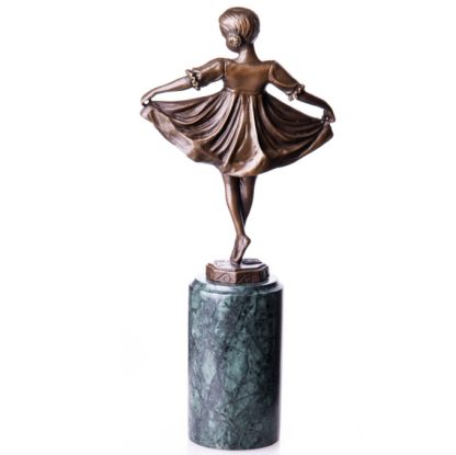 Bronze Figur Tänzerin Ballerina nach Ferdinand Preiss 32cm2