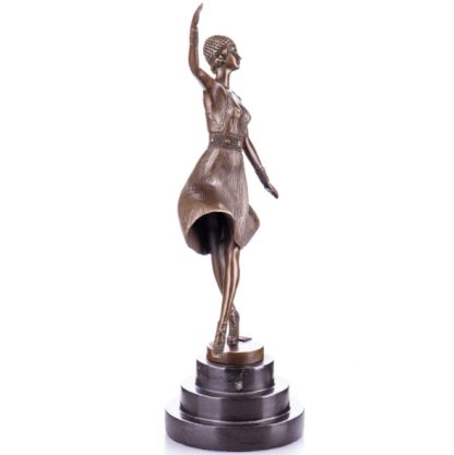 Bronze Figur "Tänzerin - Russische Ballerina" nach D.H.Chiparus 35cm – Bild 3