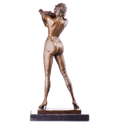 Bronze Figur Weiblicher Akt - Frau zieht sich aus 55cm2