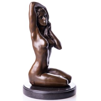 Bronze Figur Weiblicher Akt "Lady in Pose" 34cm