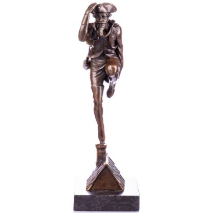 Bronzefigur Adel - Baron Münchhausen auf Kanonenkugel 24cm2