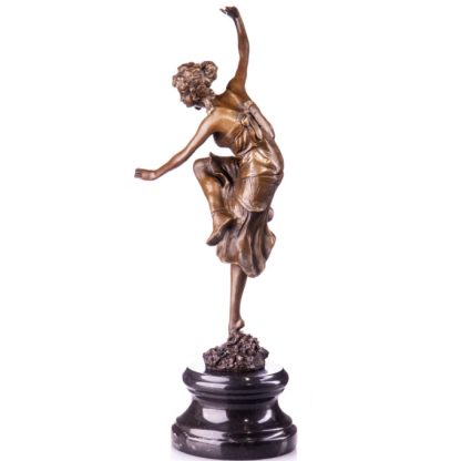 Bronze Figur Art Deco "Korinthische Tänzerin" nach Colinet 46cm – Bild 3