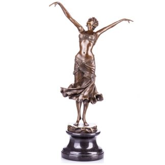 Bronze Figur Art Deco Tänzerin nach D.H.Chiparus 48cm