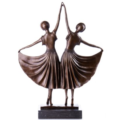 Bronze Figur Art Deco Tänzerinnen nach Chiparus 57cm2