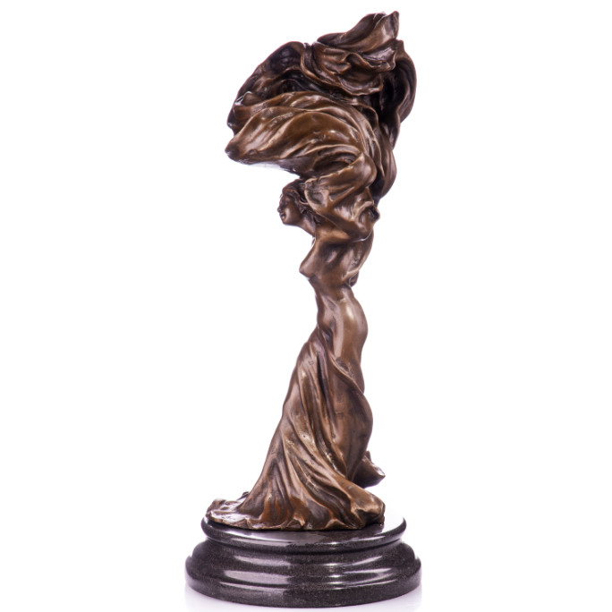 Bronze Figur Jugendstil - Frau wallendem Kleid 38cm2 Bronze Figur Jugendstil - Frau wallendem Kleid 38cm2