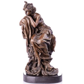 Bronze Figur "Jugendstil - Sitzende Frau" 35cm