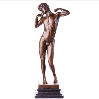 Bronze Figur - Männlicher Akt-Adonis 45cm