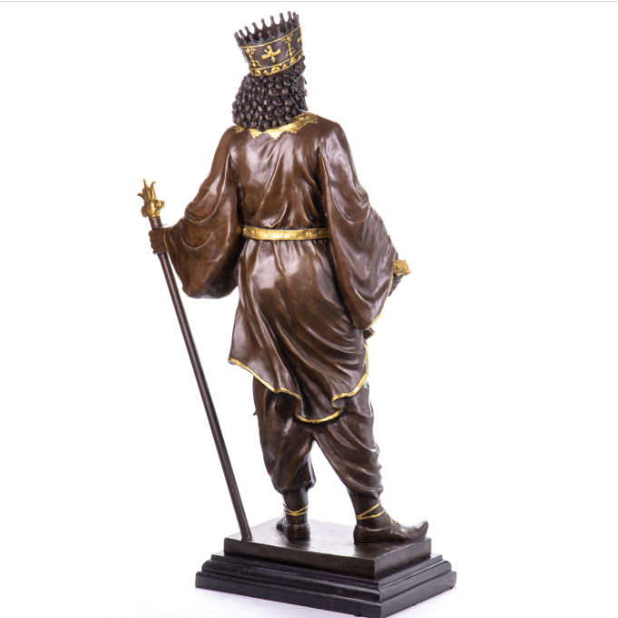 Bronze Figur Persischer König Kyros der Große (559-530 v.Chr.) mit Schwert und Zepter 112cm3 Bronze Figur "Persischer König Kyros der Große (559-530 v.Chr.)" mit Schwert und Zepter 112cm – Bild 3