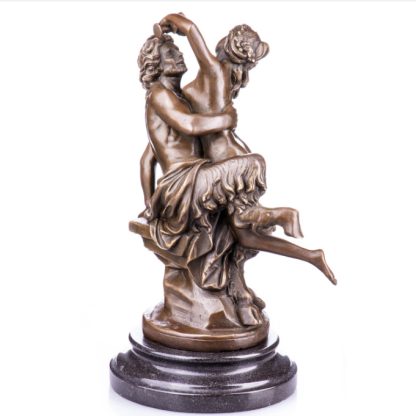 Bronze Figur - Satyr und Nymphe 30cm