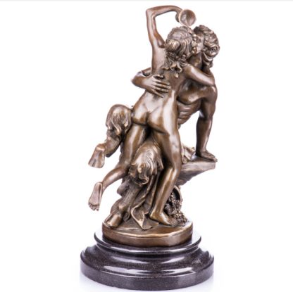 Bronze Figur Satyr und Nymphe 30cm3 416x415 - Bronzefigur - "Satyr und Nymphe" 30cm