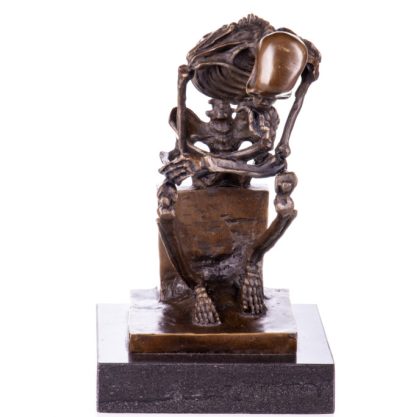Bronze Figur - Skelett - der Denker 22cm2