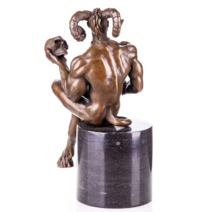 Bronze Figur Teufel mit Totenkopf 23cm4 416x416 - Bronze Figur "Teufel mit Totenkopf" 23cm