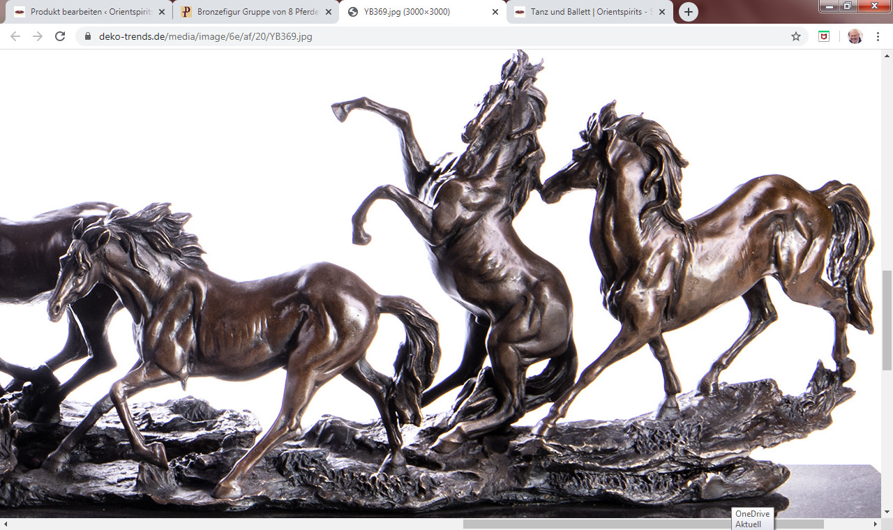 Bronze Figur Tier - Gruppe von 8 Pferden 42x149cm3 Bronze Figur Tier - "Gruppe von 8 Pferden" 42x149cm – Bild 3