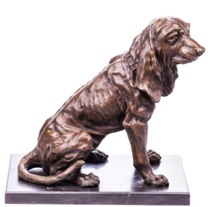 Bronze Figur Tier - "Hund sitzend" 37x37cm