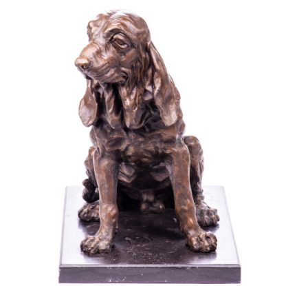 Bronze Figur Tier - Hund sitzend 37x37cm2