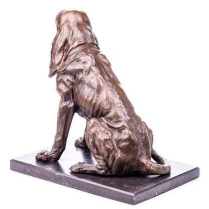 Bronze Figur Tier - "Hund sitzend" 37x37cm – Bild 3