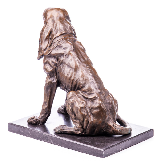 Bronze Figur Tier - Hund sitzend 37x37cm3 Bronze Figur Tier - "Hund sitzend" 37x37cm – Bild 3