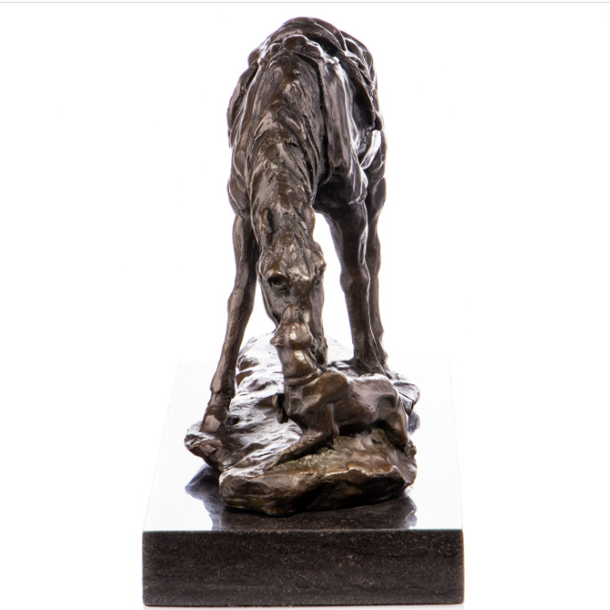 Bronze Figur Tier - Pferd mit Hund 23x34cm3 Bronze Figur Tier - "Pferd mit Hund" 23x34cm – Bild 3