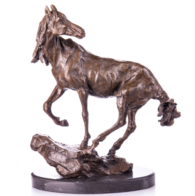 Bronze Figur Tier - Pferd stehend 45x38cm Bronze Figur Tier - "Pferd stehend" 45x38cm