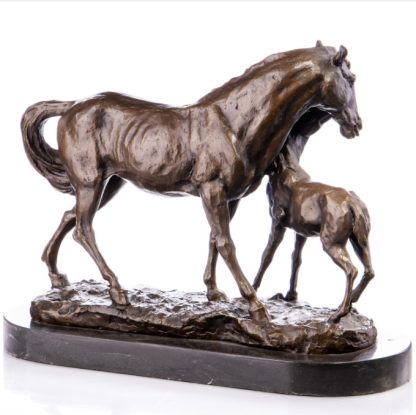 Bronze Figur Tier - "Pferde" 30x40cm – Bild 3