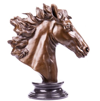 Bronze Figur Tier - "Pferdekopf" 60cm