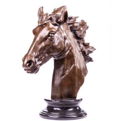 Bronze Figur Tier - Pferdkopf 60cm2
