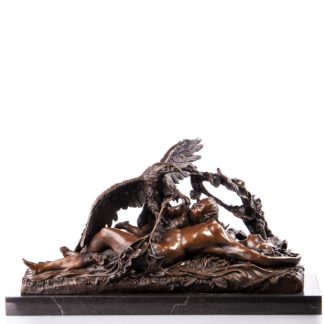 Bronzefigur Jugendstil Weiblicher Akt mit Adler und Knabe 26x50cm 324x324 - Bronze Figur Tier - "Pferde" 30x40cm