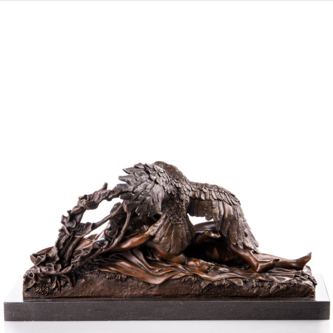 Bronzefigur Jugendstil - Weiblicher Akt mit Adler und Knabe 26x50cm3 Bronze Figur Jugendstil - "Weiblicher Akt mit Adler und Knabe" 26x50cm – Bild 3