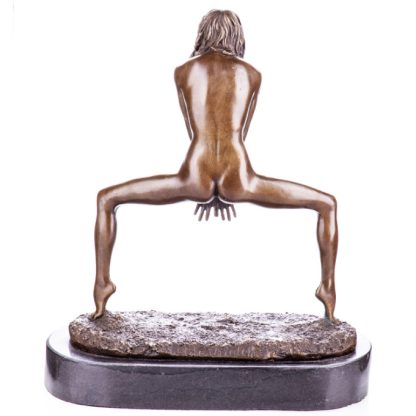 Erotische Bronzefigur Weiblicher Akt 26cm – Bild 3