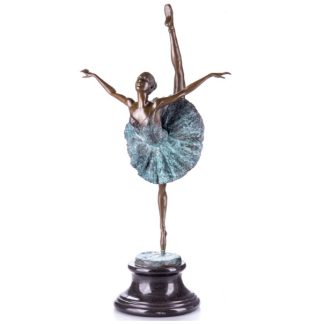 Farbige Bronze Figur Ballerina 68cm