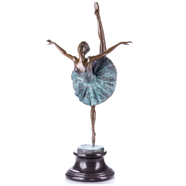 Farbige Bronze Figur Ballerina 68cm Farbige Bronze Figur Ballerina 68cm